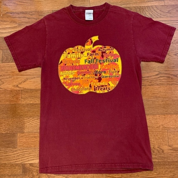 Other - PUMPKIN FALL BURGUNDY SHIRT SMALL
